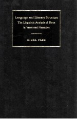 LANGUAGE AND LITERARY <em>STRUCTURE</em>