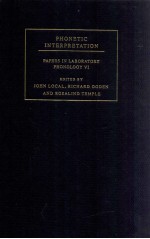 PHONETIC INTERPRETATION PAPERS IN <em>LABORATORY</em> PHONOLOGY 6