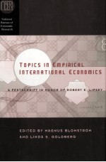 TOPICS <em>IN</em> EMPIRICAL <em>IN</em>TERNATIONAL ECONOMIC:A FESTSCHRIFT <em>IN</em> HONOR <em>OF</em> ROBERT E.LIPESY