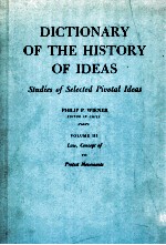 DICTIONARY <em>OF</em> THE HISTORY <em>OF</em> IDEAS VOLUME 3