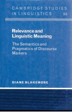 RELEVANCE AND <em>LINGUISTIC</em> MEANING