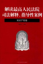 解读最高人民法院司法解释  指导性案例  知识产权卷