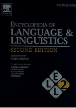 ENCYCLOPEDIA OF <em>LANGUAGE</em> LINGUISTICS <em>VOLUME</em> 4