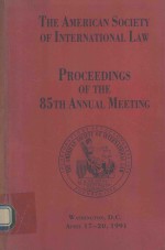 <em>THE</em> AMERICAN SOCIETY <em>OF</em> INTERNATIONAL <em>LAW</em> PROCEEDINGS <em>OF</em> <em>THE</em> 85TH ANNUAL MEETING