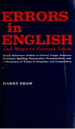 ERRORS IN ENGLISH AND WAYS <em>TO</em> CORRECT <em>THEM</em>
