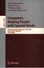 Lecture Notes In Computer Science 3118 Computers Helping People <em>With</em> Special Needs 9th International