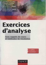 <em>Exercices</em> D.analyse Avec Rappels De Cours Et Methodes De Resolution