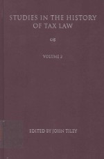 Studies <em>in</em> the history <em>of</em> tax law <em>volume</em>2