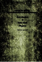 INTRODUCTION TO SOLID STATE <em>PHYSICS</em> FOURTH EDITION