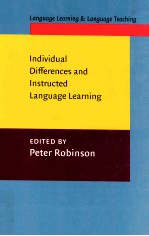 INDIVEDUAL DIFFERENCES AND INSTRUCTED LANGUAGE <em>LEARNING</em>