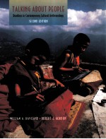 TALKING <em>ABOUT</em> PEOPLE  READINGS IN CONTEMPORARY CULTURAL ANTHROPOLOGY  SECOND EDITION