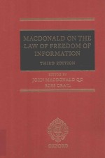 MACDONALD ON THE LAW OF FREEDOM OF INFORMATION THIRD <em>EDITION</em>