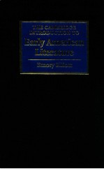 <em>THE</em> CAMBRIDGE <em>INTRODUCTION</em> <em>TO</em> EARLY AMERICAN <em>LITERATURE</em>