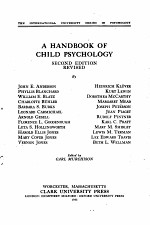 <em>A</em> H<em>A</em>NDBOOK OF CHILD PSYCHOLOGY SECOND <em>EDITION</em> <em>REVISED</em>