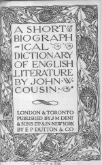 <em>A</em> SHORT BIOGR<em>A</em>PHIC<em>A</em>L DICTION<em>A</em>RY <em>OF</em> ENGLISH LITER<em>A</em>TURE