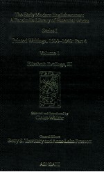 THE <em>EARLY</em> MODERN ENGLISHWOMAN:A FACSIMILE LIBRARY OF ESSENTIAL WORKS SERIES 1 VOLUME 1