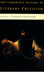 <em>THE</em> <em>CAMBRIDGE</em> HISTORY <em>OF</em> LITERARY CRITICISM