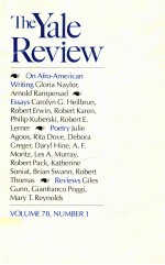 <em>THE</em> YALE REVIEW VOL.78 NUMBER 1