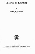 THEORIES OF <em>LEARNING</em>