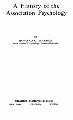 A history <em>of</em> the association psychology