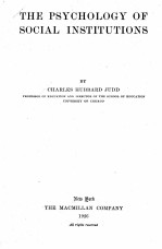 <em>The</em> psychology <em>of</em> <em>social</em> institutions