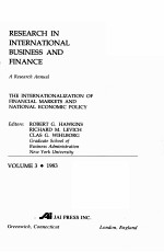 <em>RESEARCH</em> <em>IN</em> <em>IN</em>TERNATIONAL BUS<em>IN</em>ESS <em>AND</em> F<em>IN</em>ANCE VOLUME 3