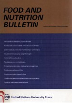 FOOD <em>AND</em> UNTRITION BULLETIN <em>VOLUME</em> 13