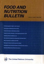 FOOD <em>AND</em> UNTRITION BULLETIN <em>VOLUME</em> 11