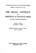 THE SOCIAL CONTRACT <em>OR</em> PRINCIPLES OF POLITICAL RIGHT