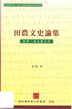 田农文史论集  <em>族群</em>·政治与文学