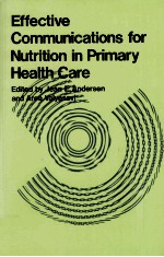 <em>EFFECTIVE</em> <em>COMMUNICATION</em>S <em>FOR</em> NUTRITION IN PRIMARY HEALTH CARE