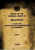<em>REPORT</em> <em>ON</em> THE EC<em>ON</em>OMIC ASPECTS OF MALAYSIA