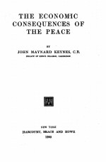 THE ECONOMIC CONSEQUENCES <em>OF</em> THE PEACE