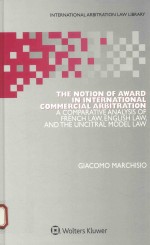 <em>The</em> notion <em>of</em> award in <em>international</em> commercial <em>arbitration</em>