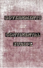 GOVERNMEN<em>TS</em> OF CON<em>TI</em>NEN<em>TA</em>L EUROPE
