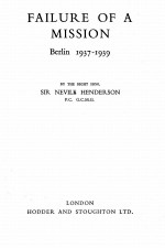 F<em>A</em>ILURE <em>OF</em> <em>A</em> MISSION 1937-1939