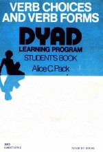 VER<em>B</em> <em>C</em>HOI<em>C</em>ES AND VER<em>B</em> FORMS DYAD LEARNING PROGRAM TUTOR'S <em>B</em>OOK
