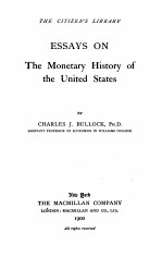 ESS<em>A</em>YS ON THE MONET<em>A</em>RY HISTORY OF THE UNITED ST<em>A</em>TES