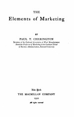 <em>TH</em>E ELEMEN<em>TS</em> OF MARKE<em>TI</em>NG