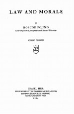 LAW <em>AND</em> MORALS <em>SECOND</em> <em>EDITION</em>