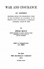 WAR <em><em>AN</em>D</em> INSUR<em>AN</em>CE <em>AN</em> ADDRESS