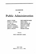 ELEMENTS OF <em>PUBLIC</em> ADM<em>IN</em>ISTRATION