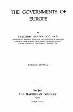 THE GOVERN<em>M</em>ENTS OF EUROPE REVISED EDITION