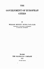 THE GOVER<em>NM</em>E<em>NT</em> OF EURO<em>PE</em>A<em>N </em>CITIES