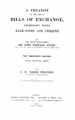 A TREATISE ON THE LAW OF BILLS OF EXCHANGE TWENTIETH <em>EDITION</em>