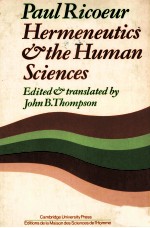 PAUL RICOEUR HERMENEUTICS <em>AND</em> THE HUMAN <em>SCIENCE</em>S
