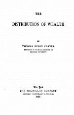 THE DIST<em>R</em>IBUTION OF WEALTH
