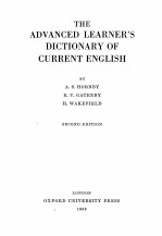THE ADVANCED LEARNER’<em>S</em> DICTIONARY OF CURRENT ENGLI<em>S</em>H <em>S</em>ECOND EDITION