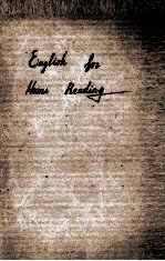 <em>ENGLISH</em> <em>FOR</em> HOME <em>READING</em>
