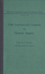 FIRST INTERNATI<em>ON</em>AL C<em>ON</em>GRESS <em>ON</em> CATARACT SURGERY FLORENCE